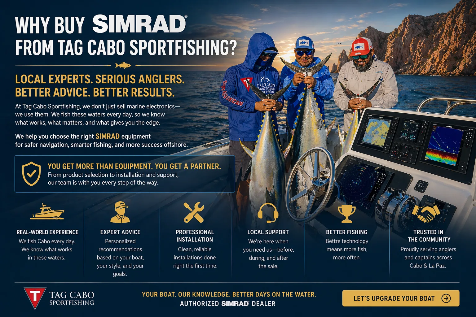 Tag Cabo Sportfishing crew offshore