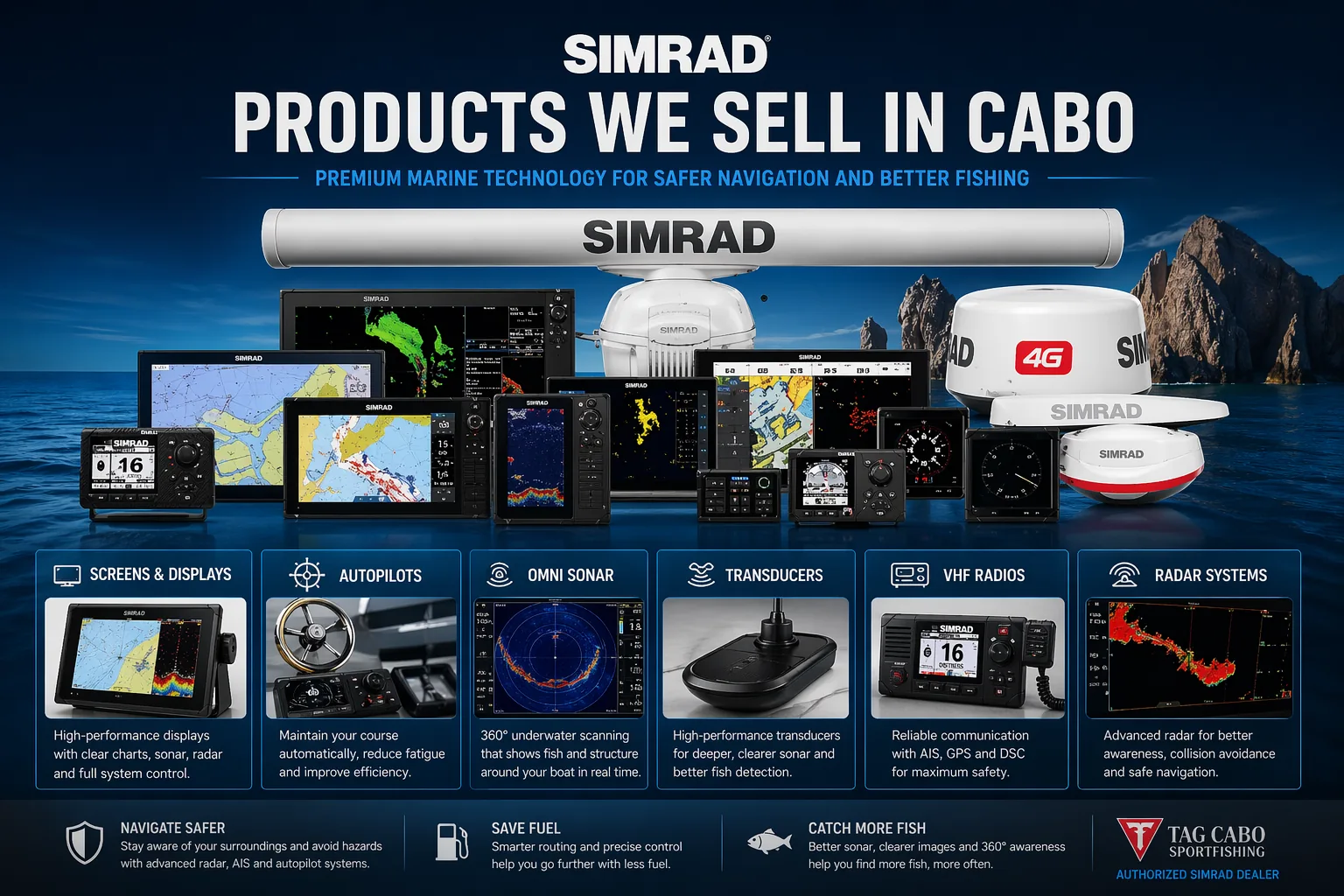 SIMRAD products sold in Cabo San Lucas